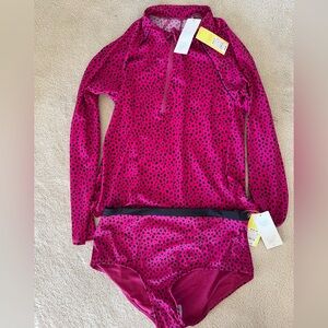 Rash guard top and bikini bottom